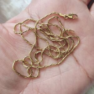 Vintage 14k Yellow Gold Singapore Chain Necklace